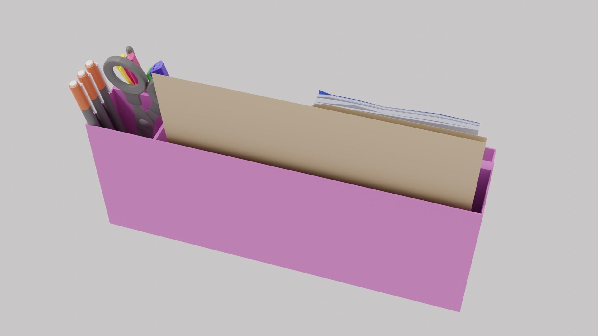 Stationery office holder 3D model_2