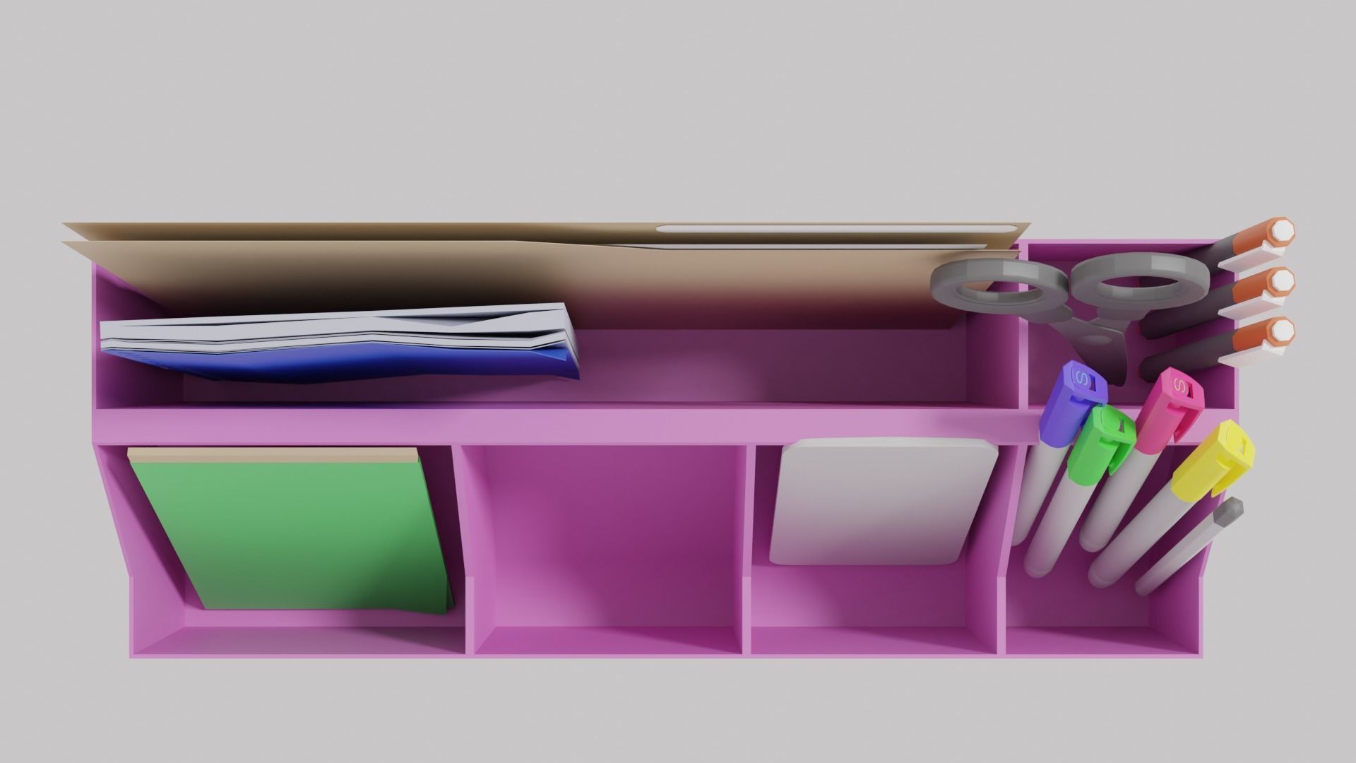 Stationery office holder 3D model_5