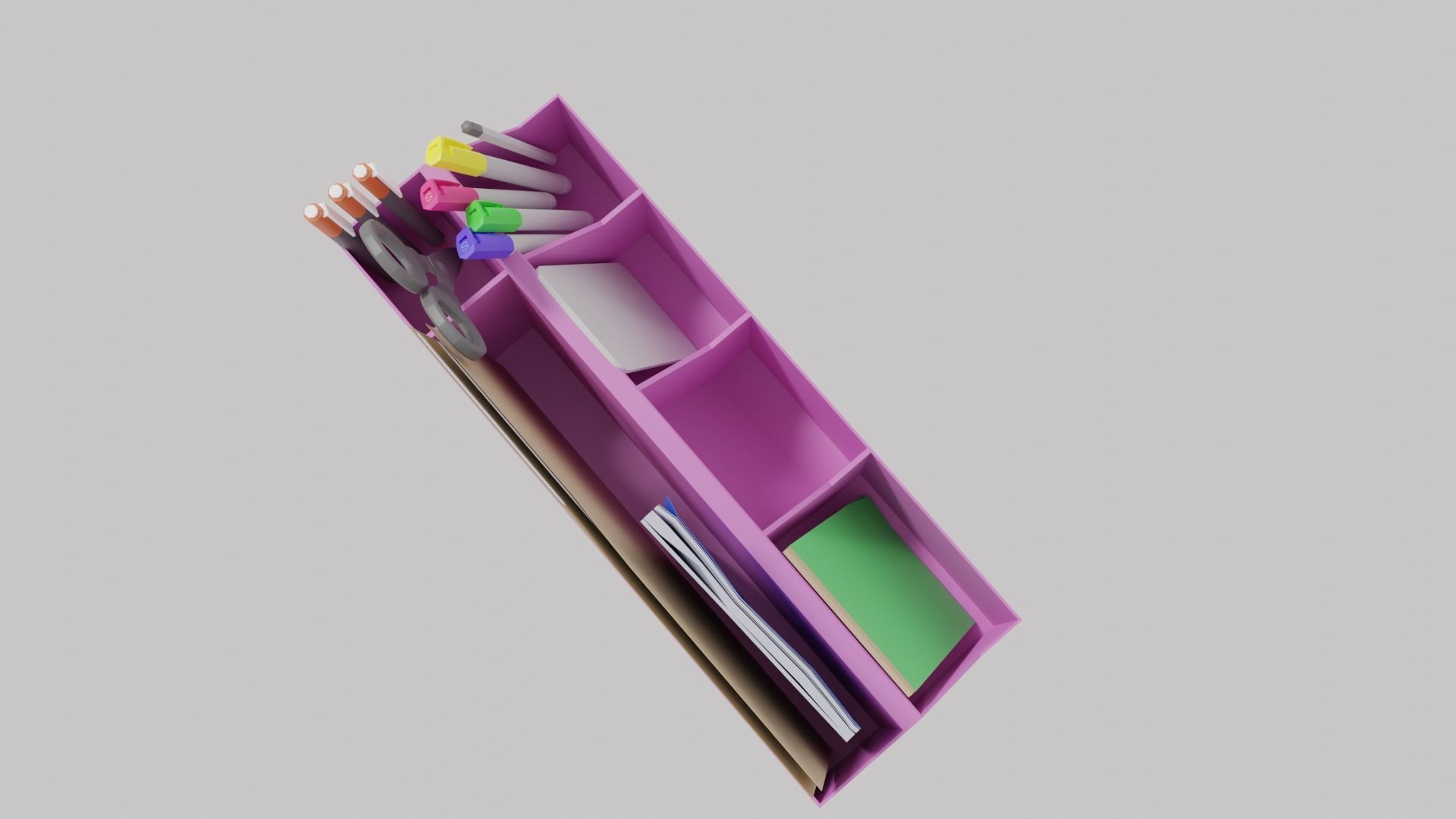 Stationery office holder 3D model_1