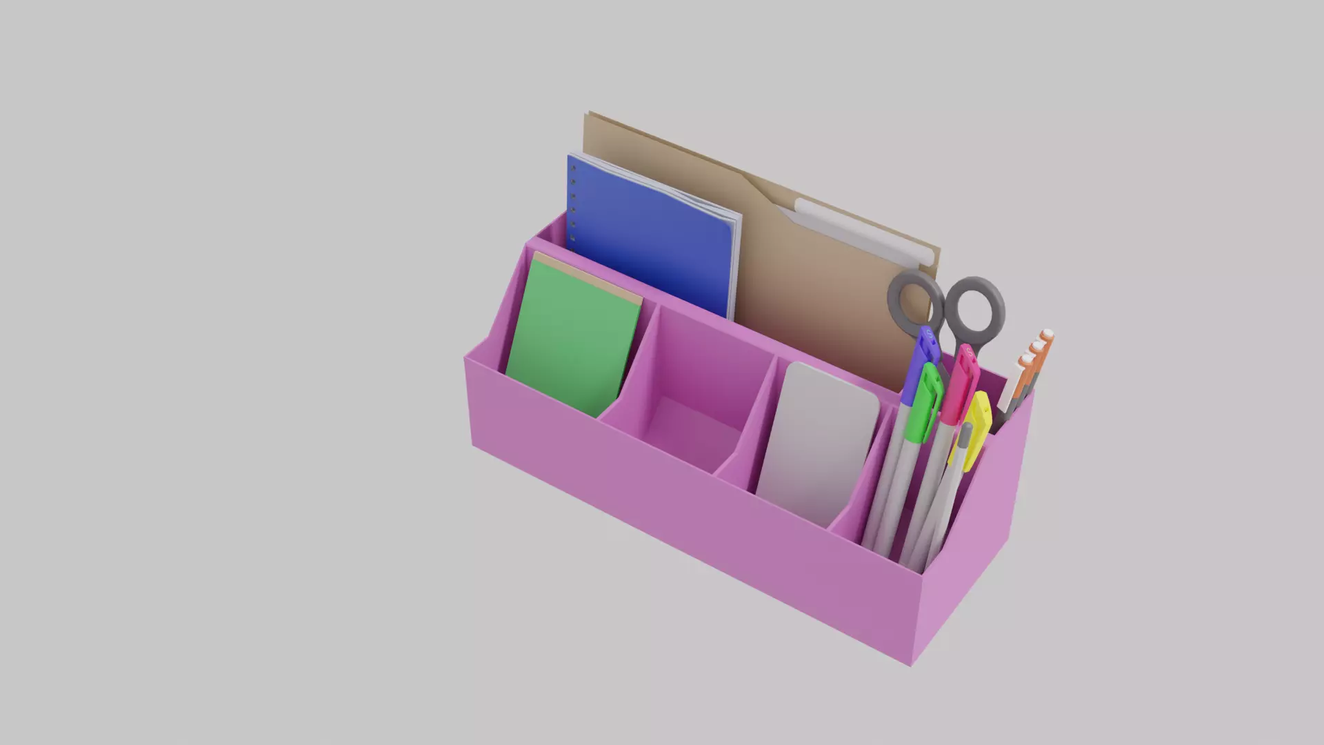 Stationery office holder 3D model_0