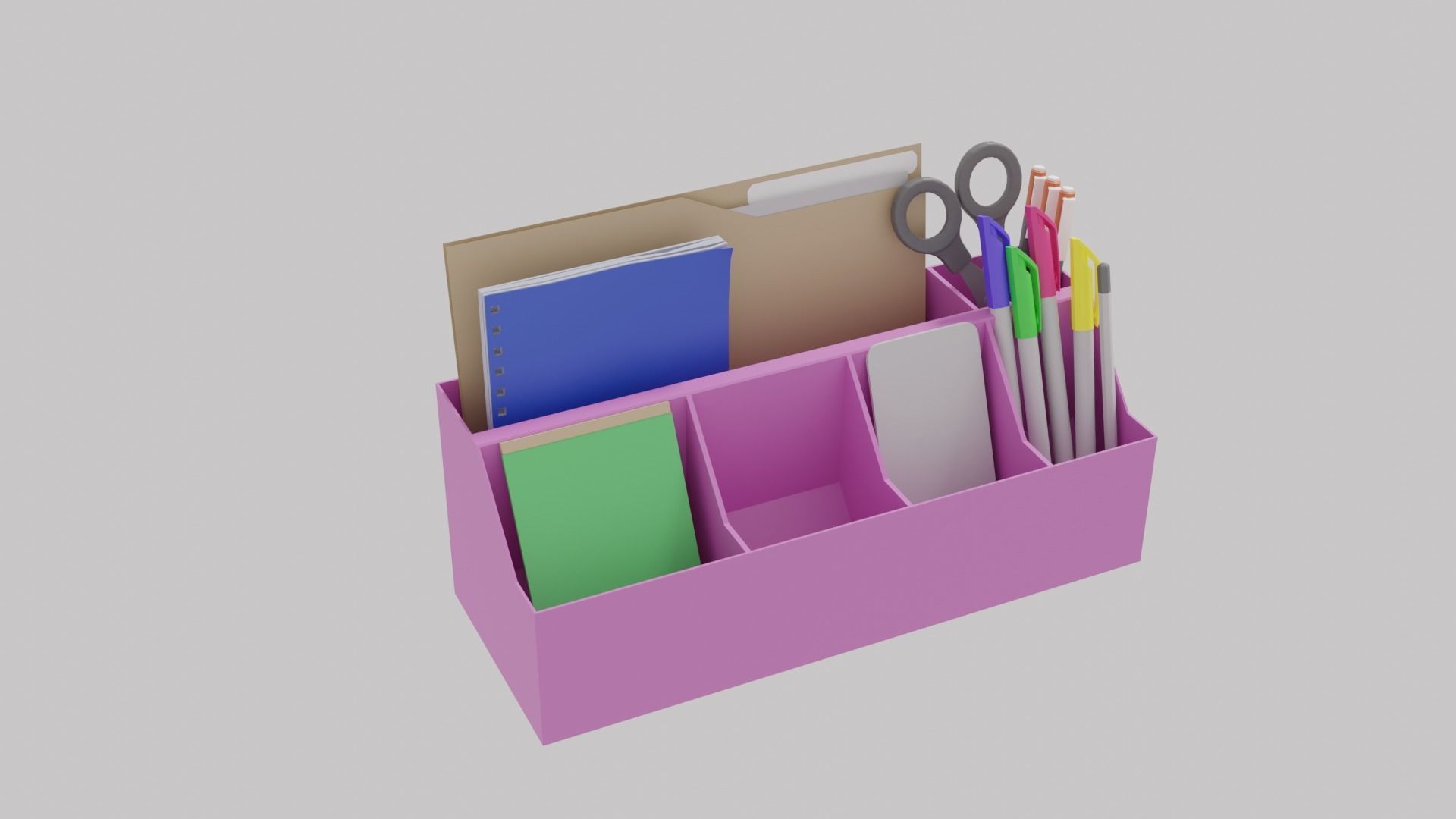 Stationery office holder 3D model_4