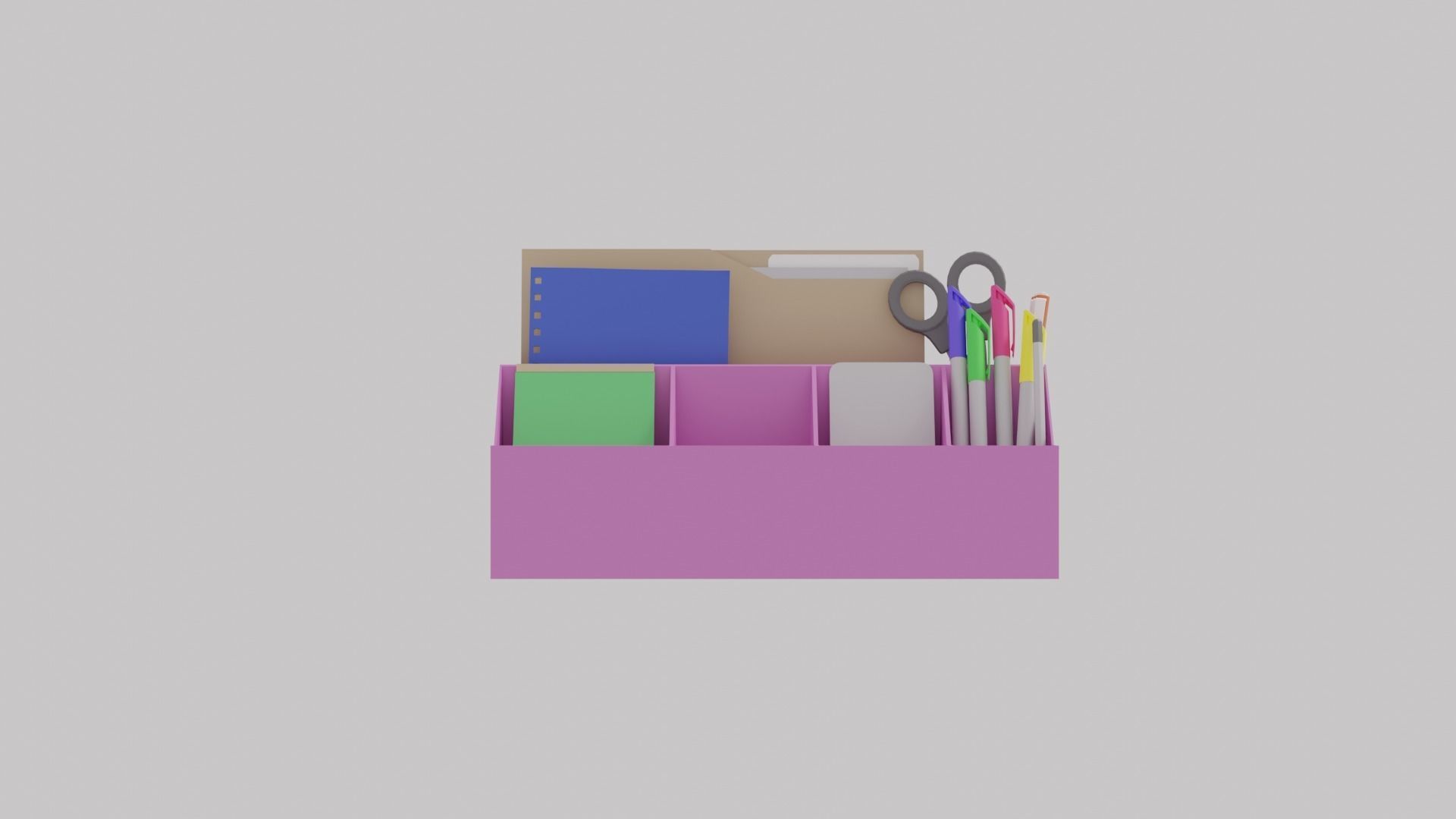 Stationery office holder 3D model_3