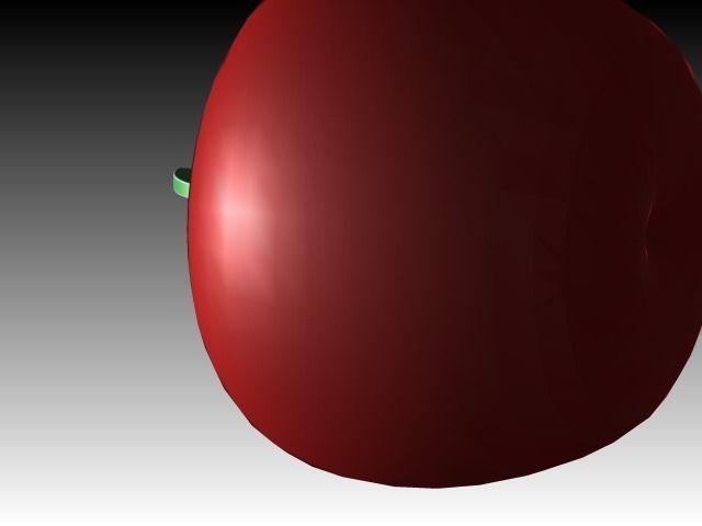 apple with leaf Free 3D model_4