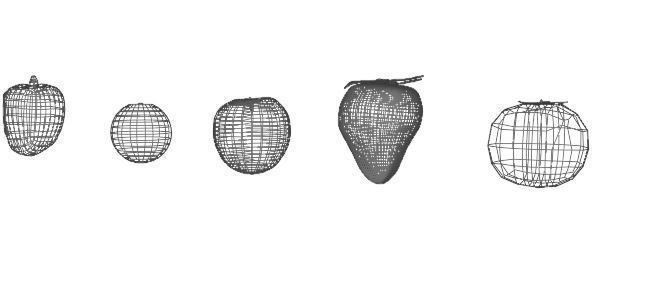 Fruit Collection apple Low-poly 3D model_13