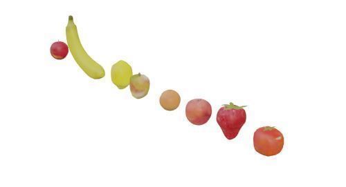 Fruit Collection apple Low-poly 3D model_16