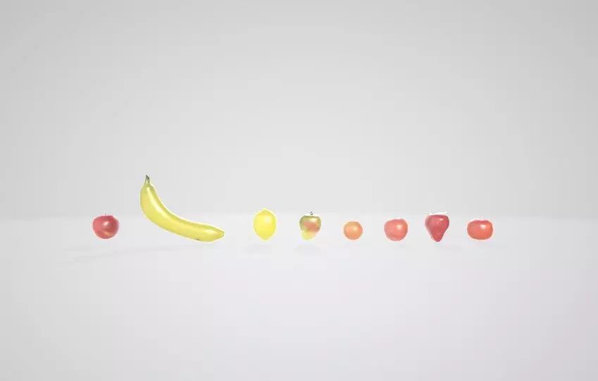 Fruit Collection apple Low-poly 3D model_0