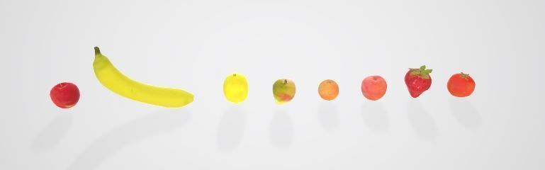Fruit Collection apple Low-poly 3D model_2
