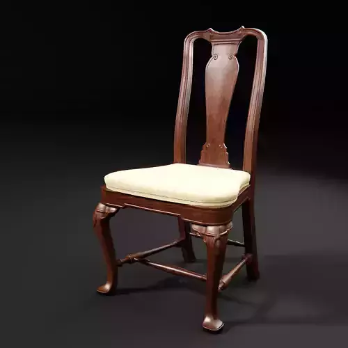 Queen Anne Side Chair Free low-poly 3D model