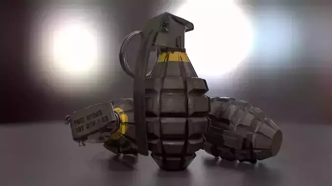 Hand Grenade MK2 3D Model