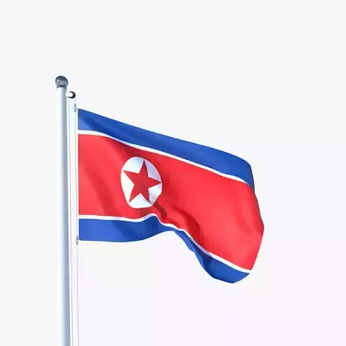 Animated Flag of North Korea
