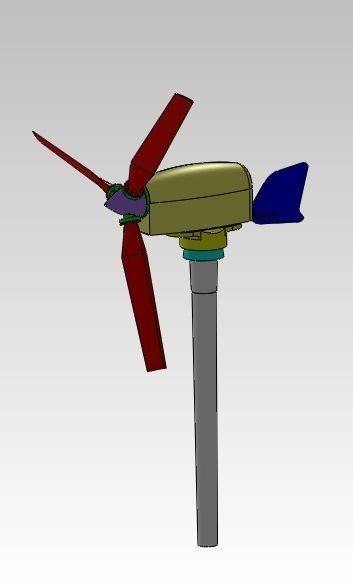 windmill wind turbine Free 3D model_4