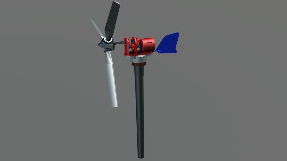 windmill wind turbine Free 3D model_2