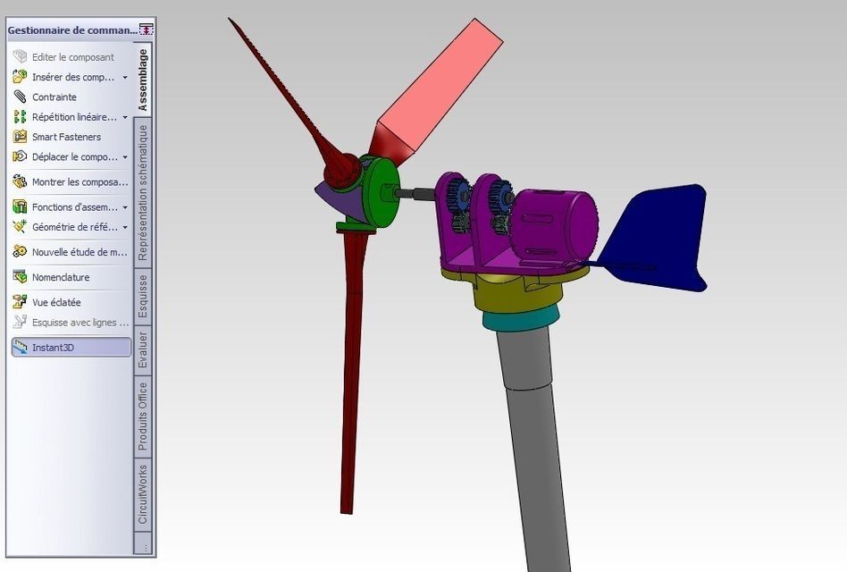 windmill wind turbine Free 3D model_5