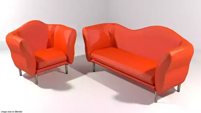 Sofa Set - Type 2 3D model