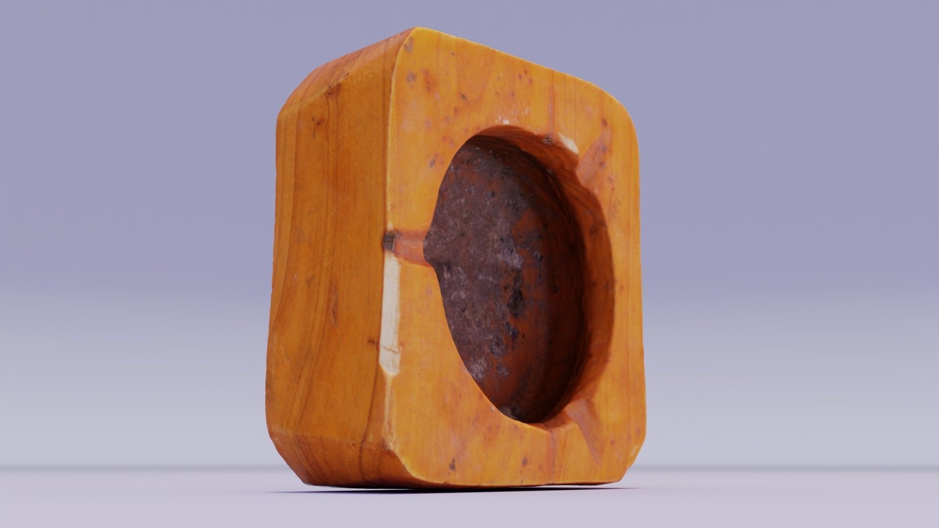 Ashtray wood high-poly 3D model_3