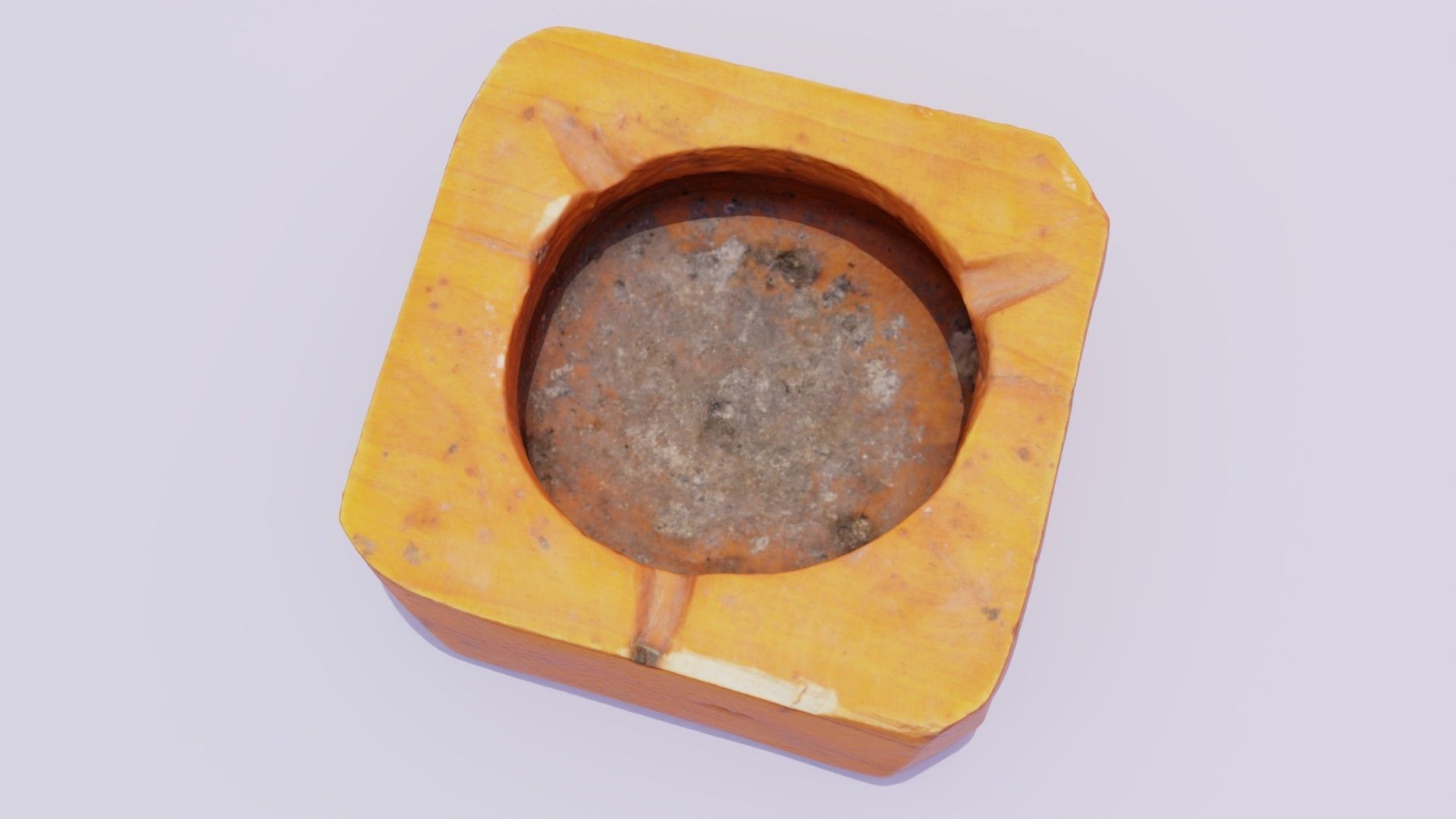 Ashtray wood high-poly 3D model_1