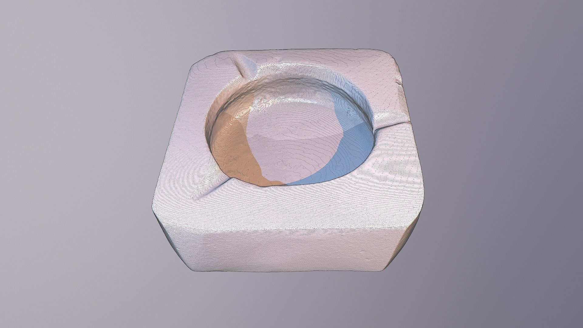 Ashtray wood high-poly 3D model_7