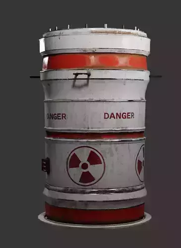 Radioactive waste barrel