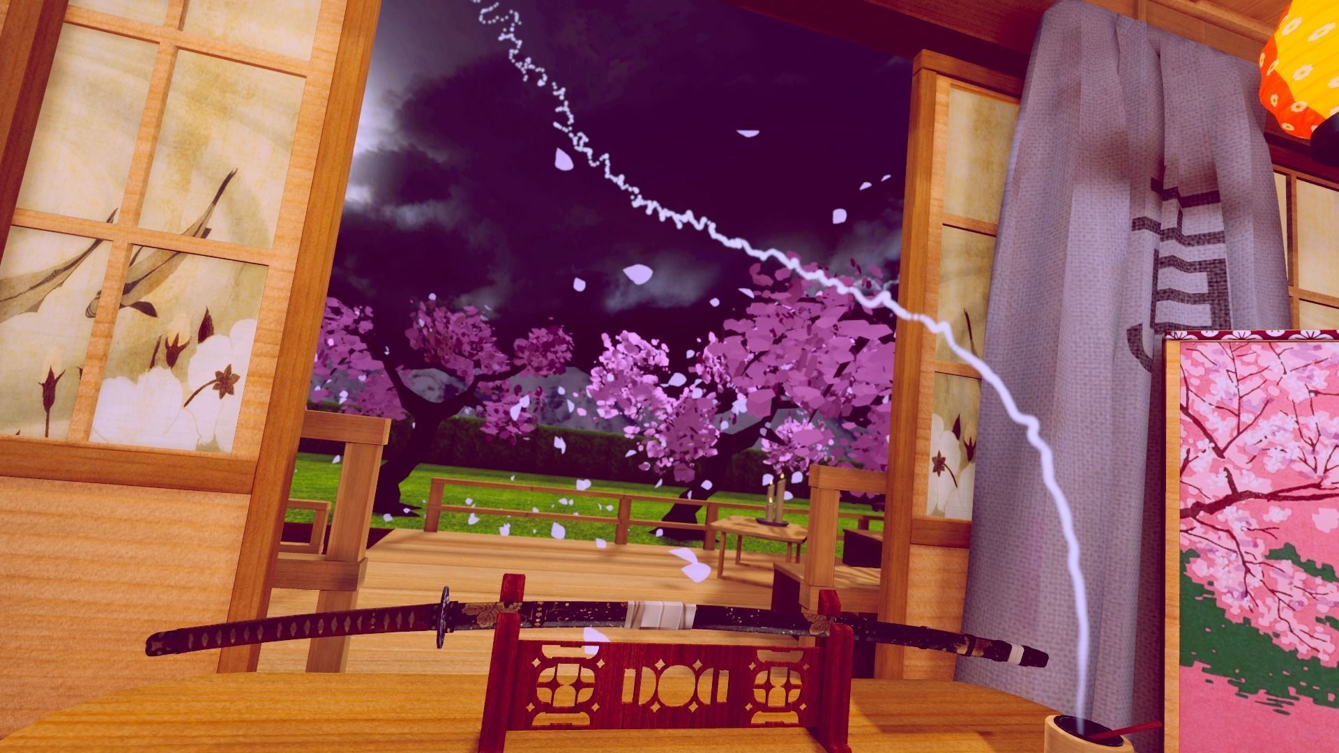 Samurai Sleeping Den Scene Low-poly 3D model_10
