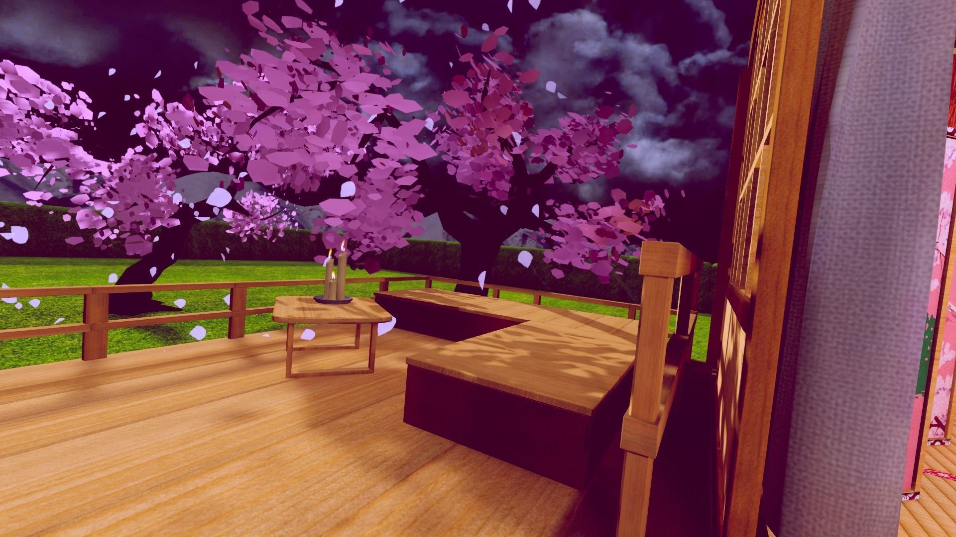 Samurai Sleeping Den Scene Low-poly 3D model_5