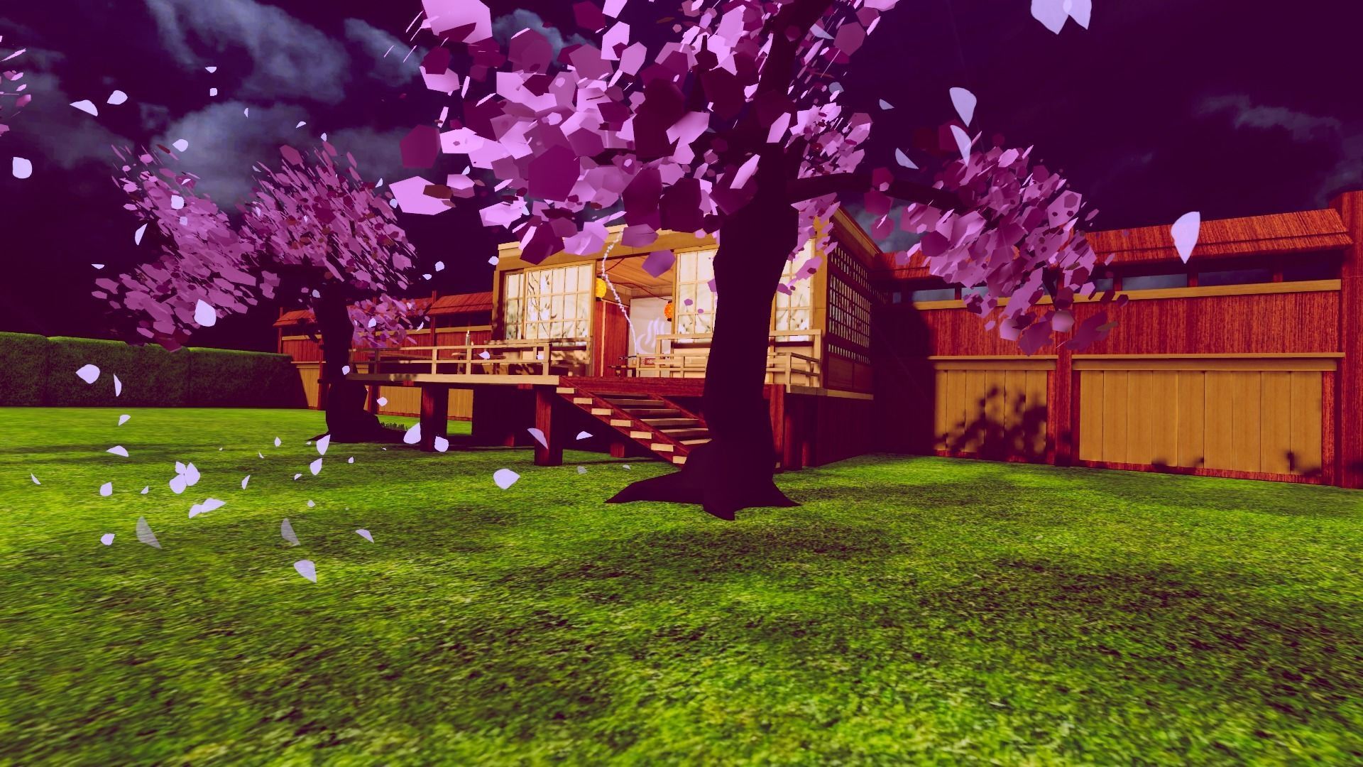 Samurai Sleeping Den Scene Low-poly 3D model_4