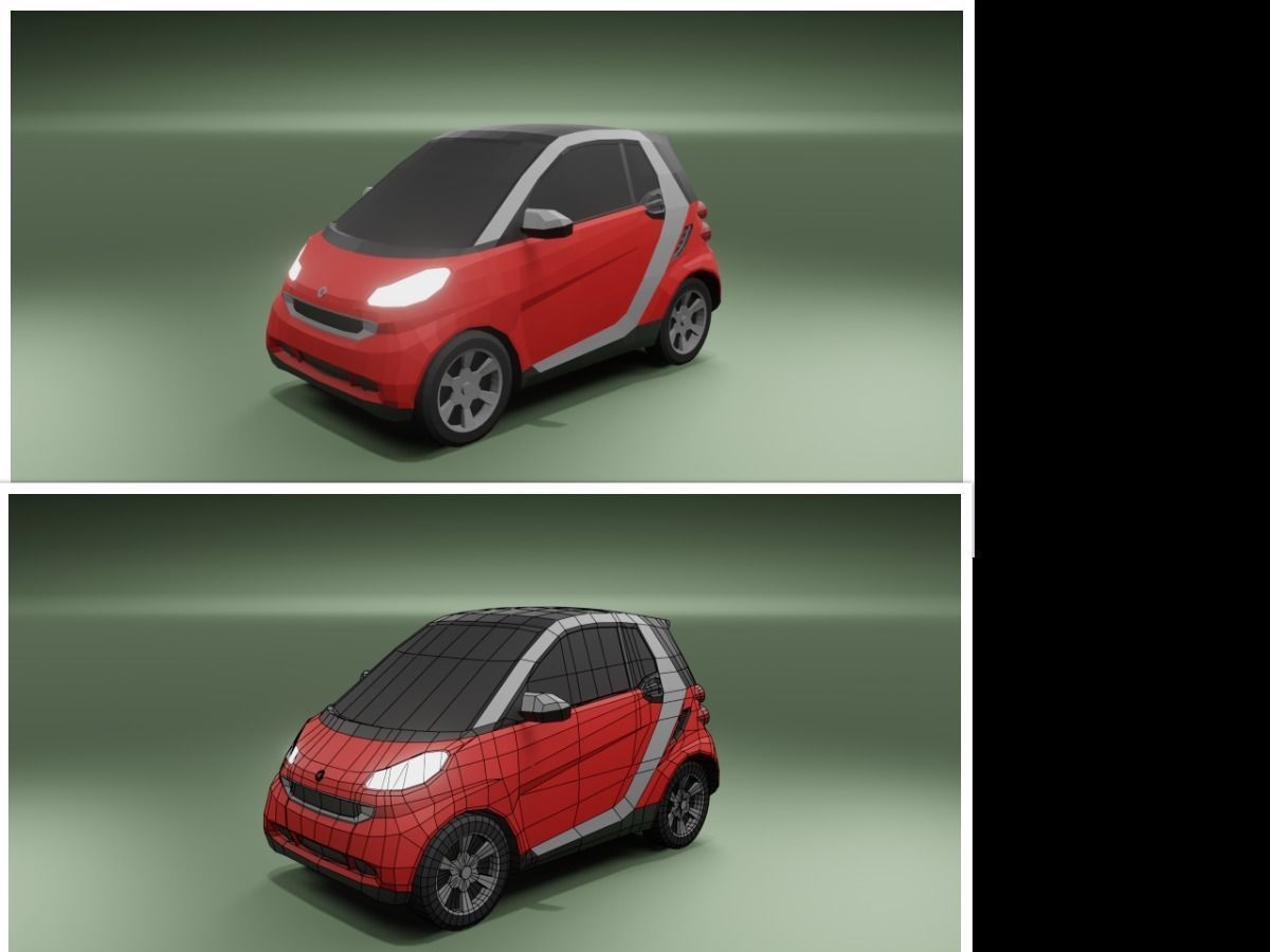 collection of 50 low poly cars 3D models Low-poly 3D model_43