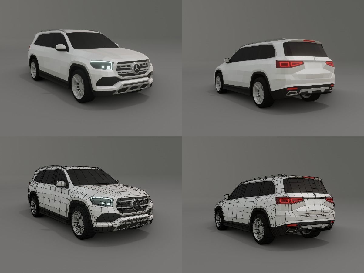 collection of 50 low poly cars 3D models Low-poly 3D model_33