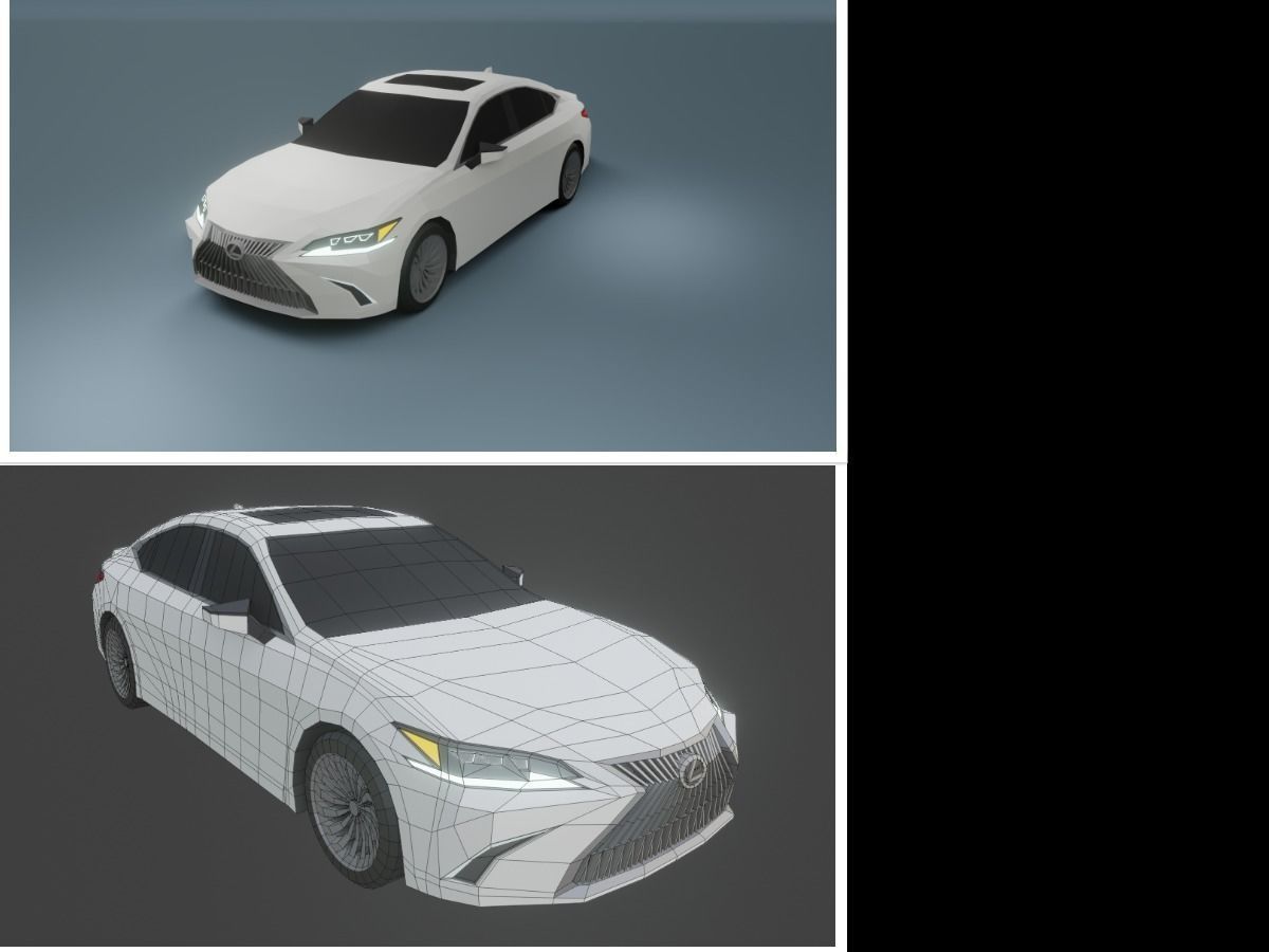 collection of 50 low poly cars 3D models Low-poly 3D model_29