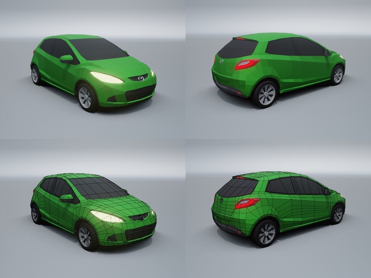 collection of 50 low poly cars 3D models Low-poly 3D model_31