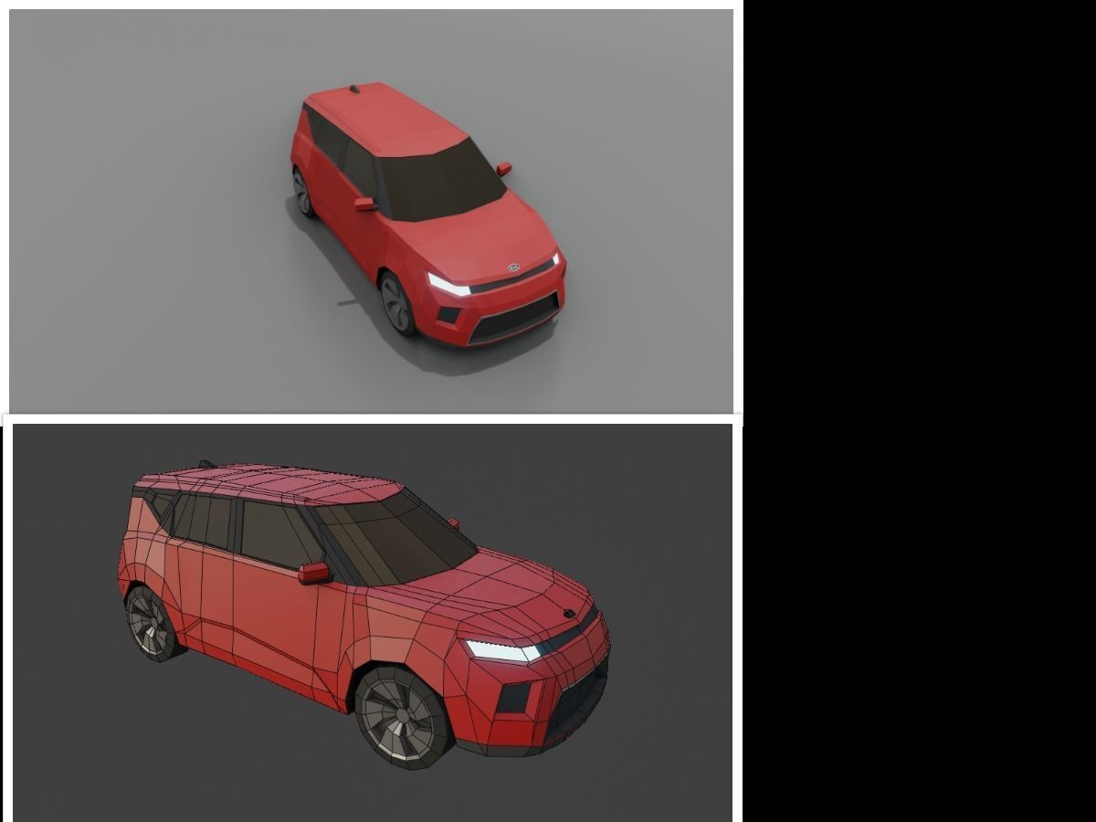 collection of 50 low poly cars 3D models Low-poly 3D model_28