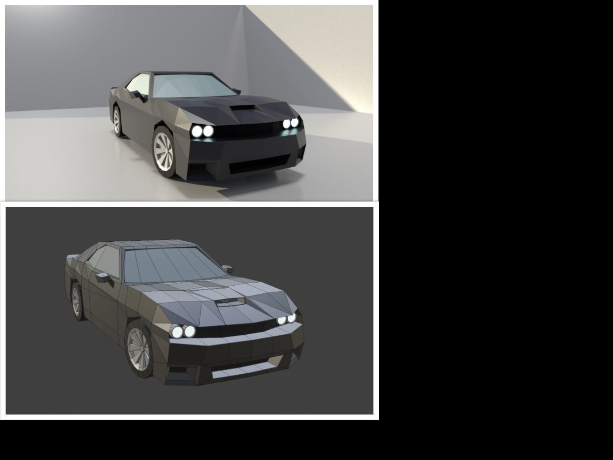collection of 50 low poly cars 3D models Low-poly 3D model_17