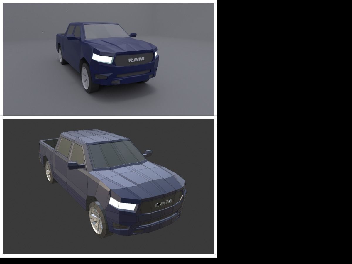 collection of 50 low poly cars 3D models Low-poly 3D model_19