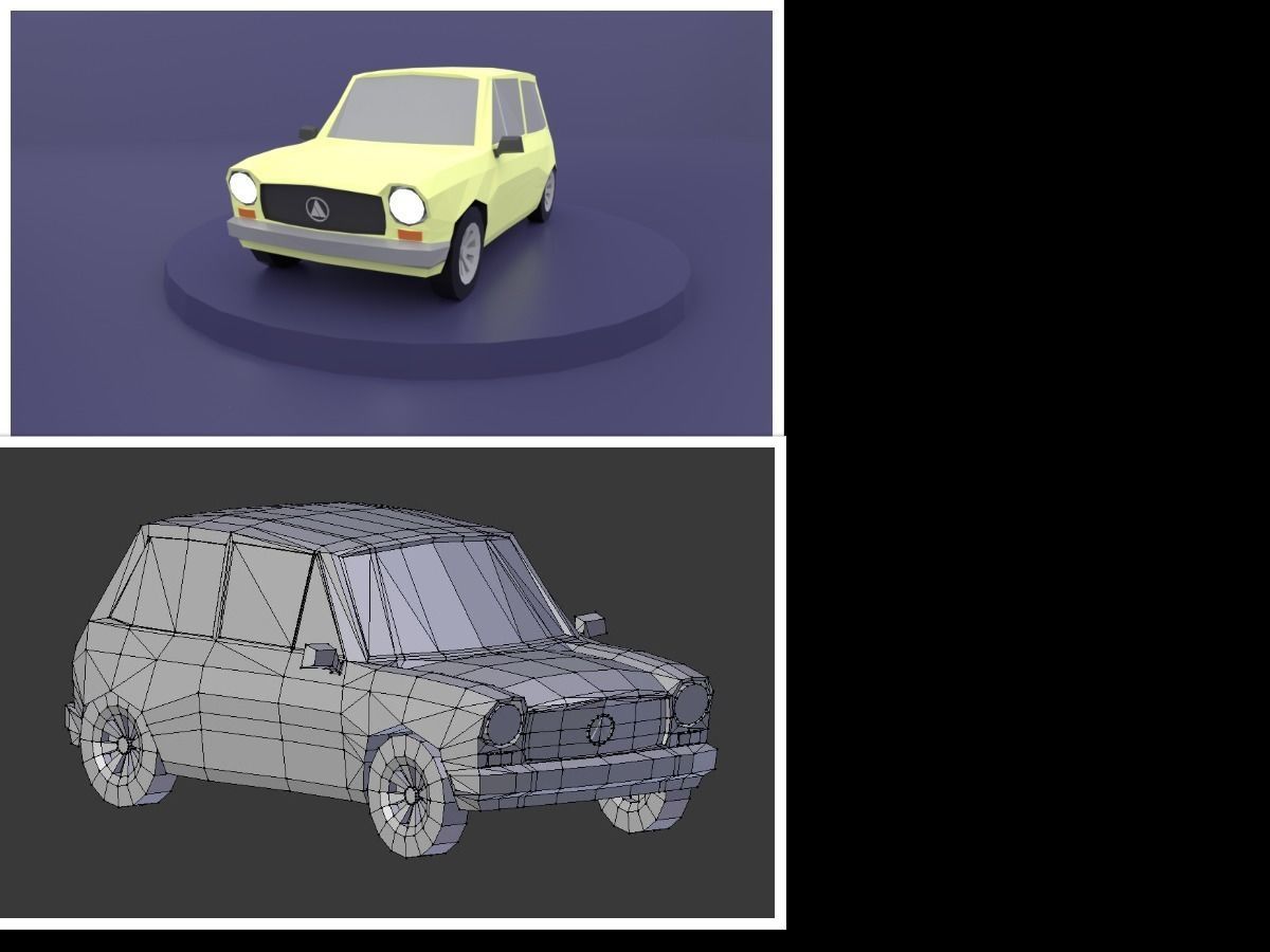 collection of 50 low poly cars 3D models Low-poly 3D model_15