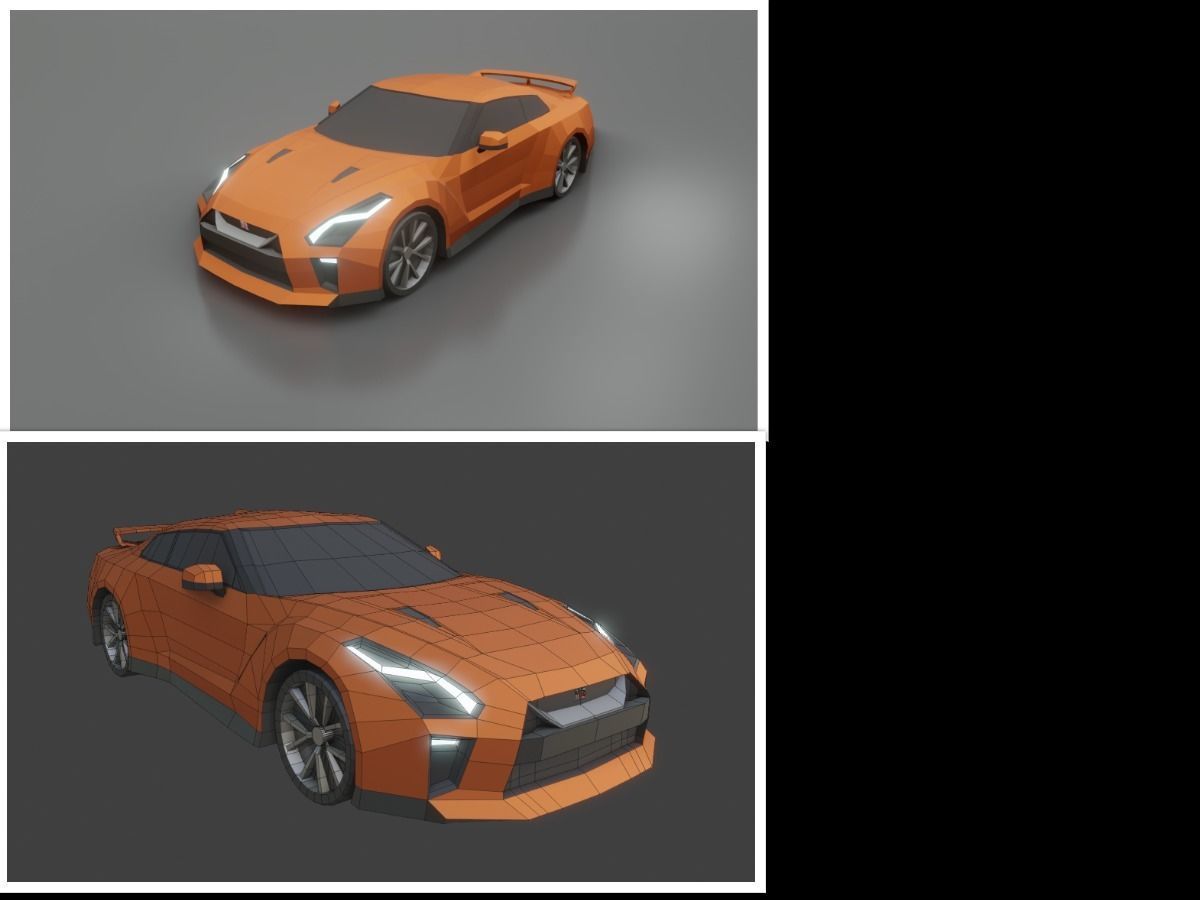 collection of 50 low poly cars 3D models Low-poly 3D model_34