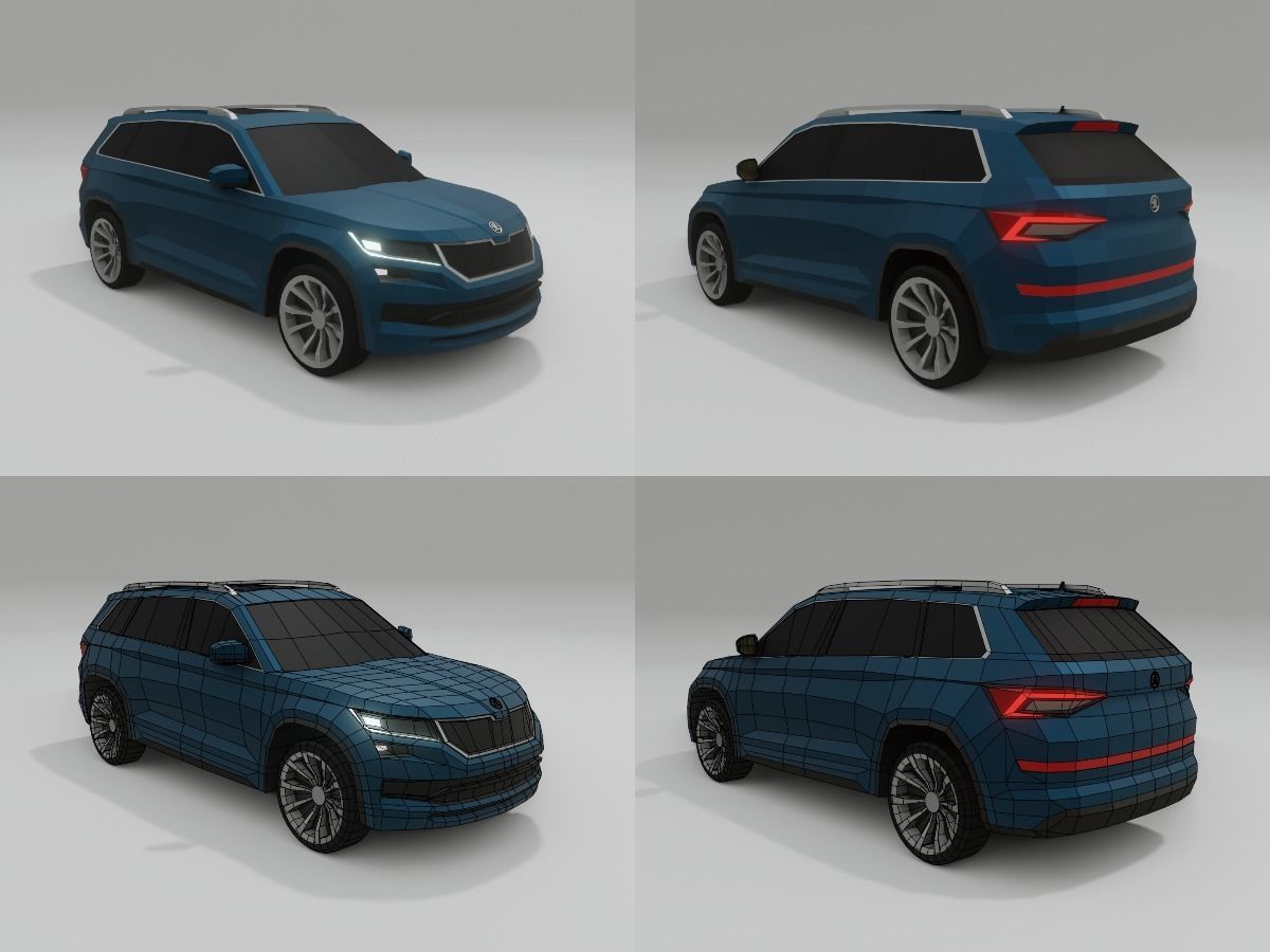 collection of 50 low poly cars 3D models Low-poly 3D model_41