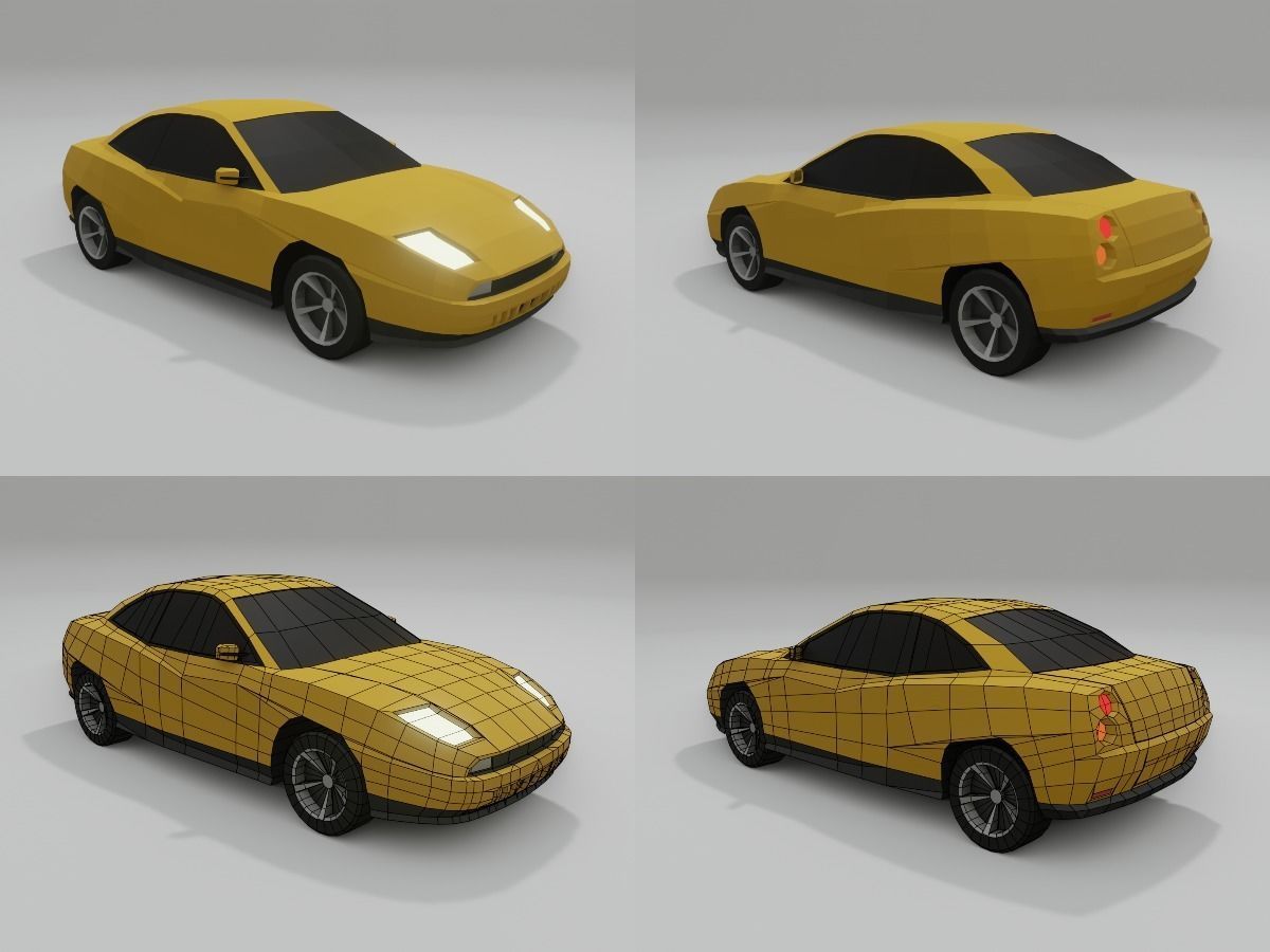 collection of 50 low poly cars 3D models Low-poly 3D model_21