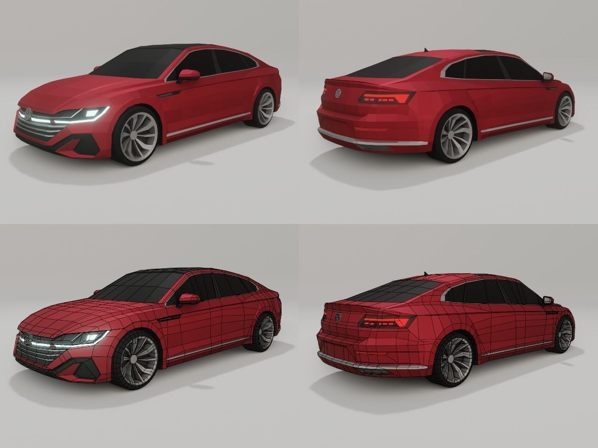 collection of 50 low poly cars 3D models Low-poly 3D model_54