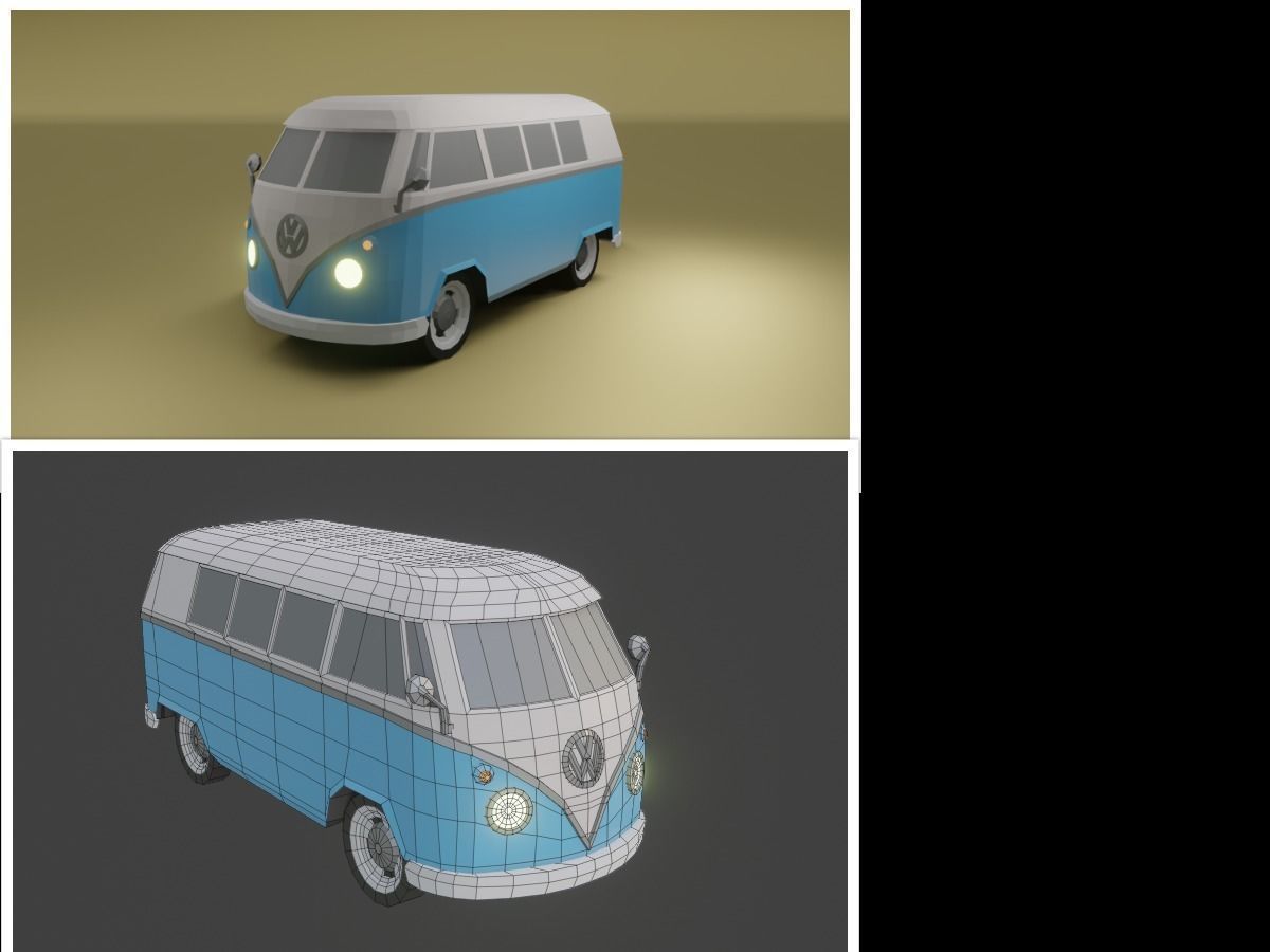 collection of 50 low poly cars 3D models Low-poly 3D model_56