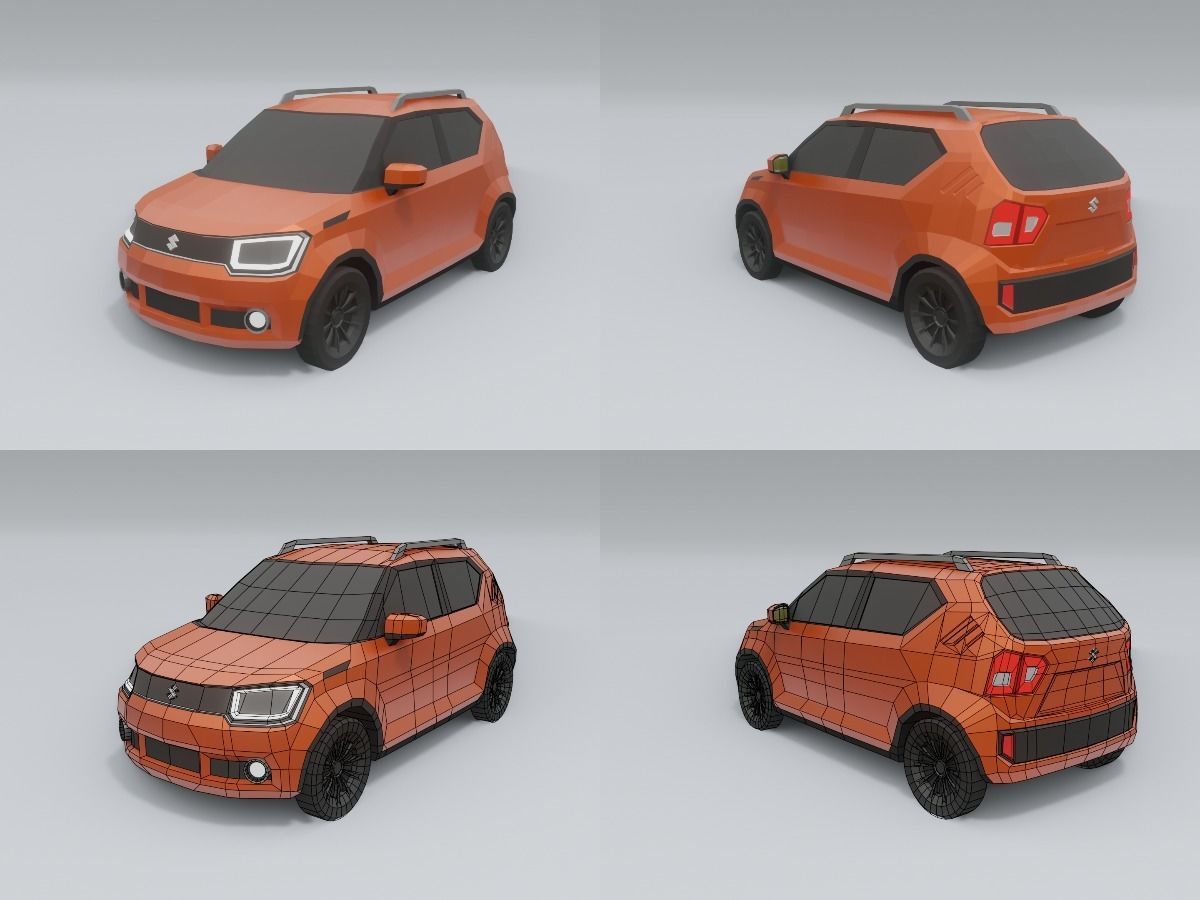 collection of 50 low poly cars 3D models Low-poly 3D model_44