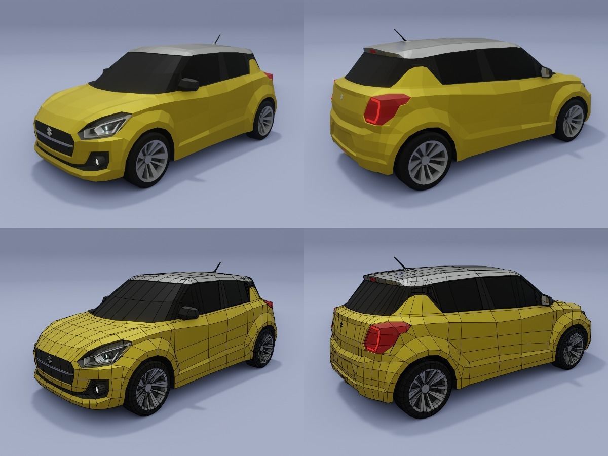 collection of 50 low poly cars 3D models Low-poly 3D model_45