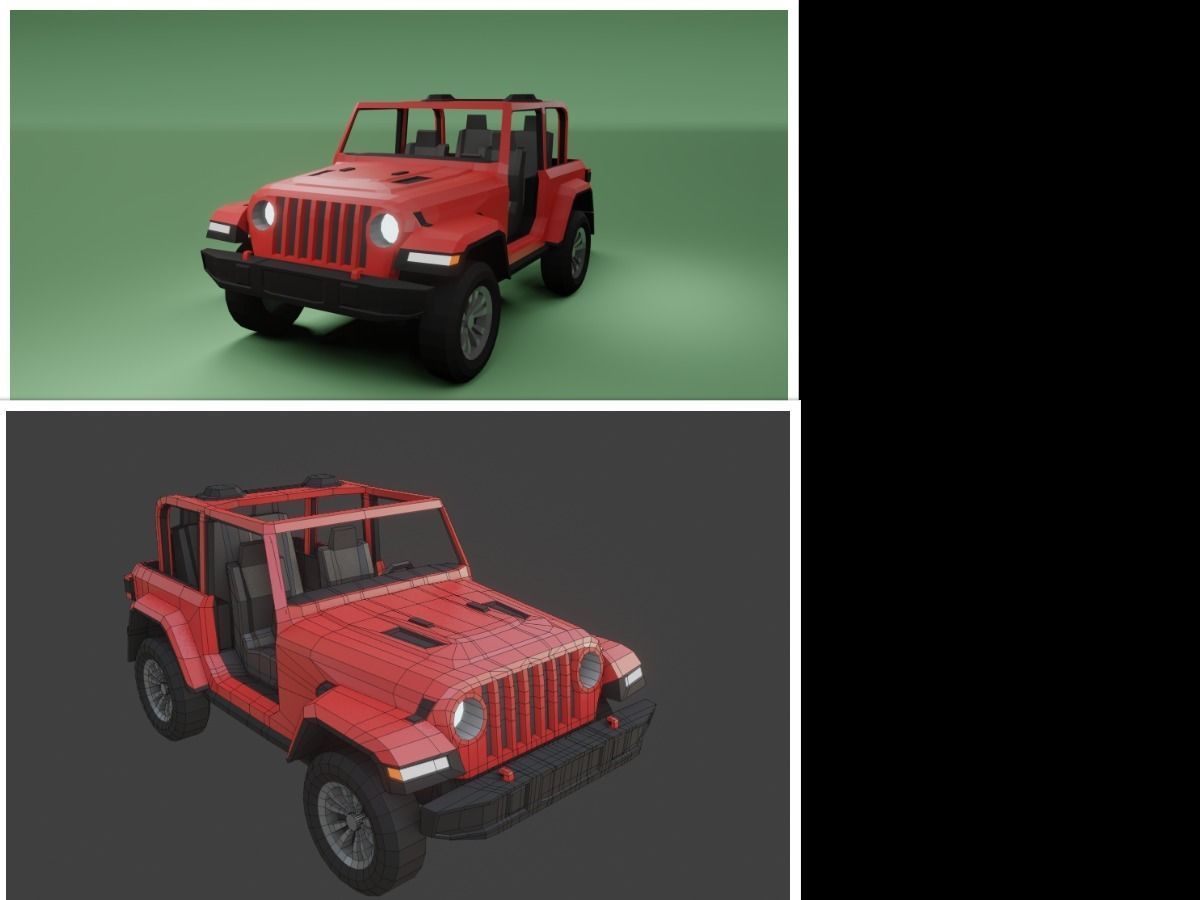 collection of 50 low poly cars 3D models Low-poly 3D model_26