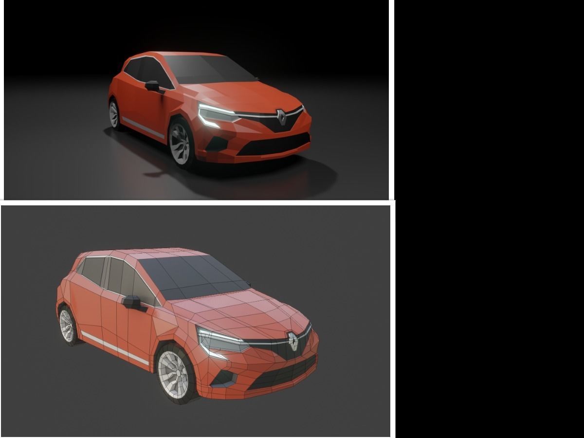 collection of 50 low poly cars 3D models Low-poly 3D model_37