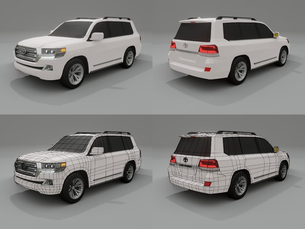collection of 50 low poly cars 3D models Low-poly 3D model_49