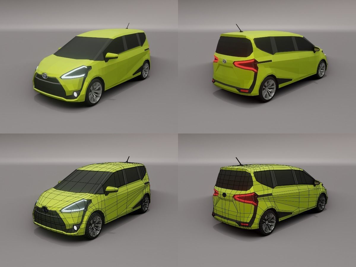 collection of 50 low poly cars 3D models Low-poly 3D model_51