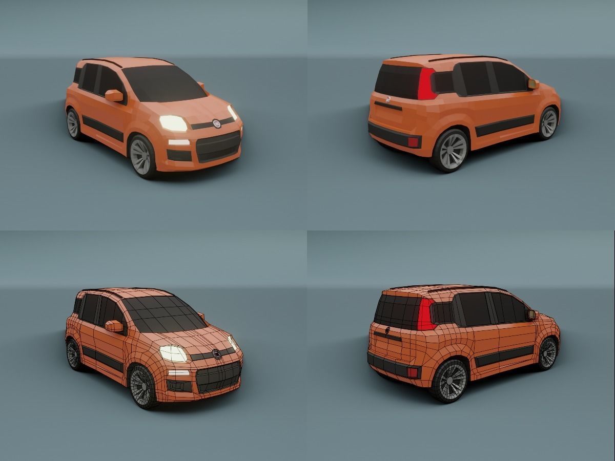 collection of 50 low poly cars 3D models Low-poly 3D model_23