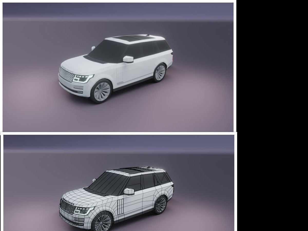 collection of 50 low poly cars 3D models Low-poly 3D model_36