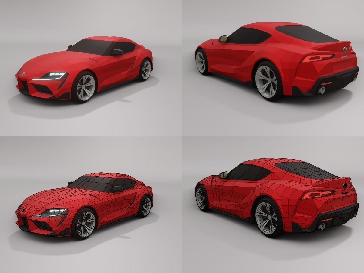 collection of 50 low poly cars 3D models Low-poly 3D model_52