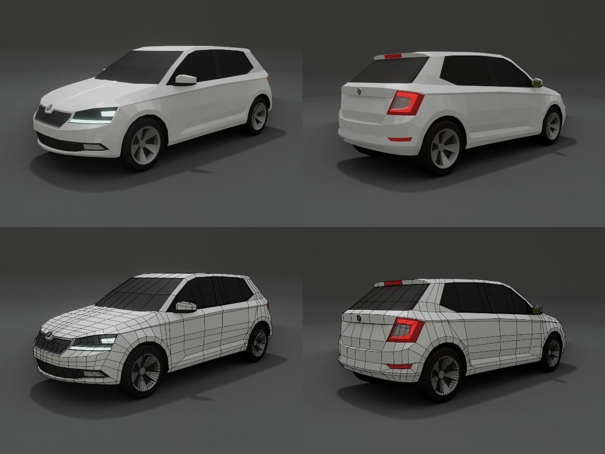 collection of 50 low poly cars 3D models Low-poly 3D model_40