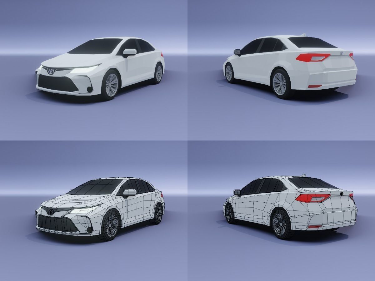 collection of 50 low poly cars 3D models Low-poly 3D model_48