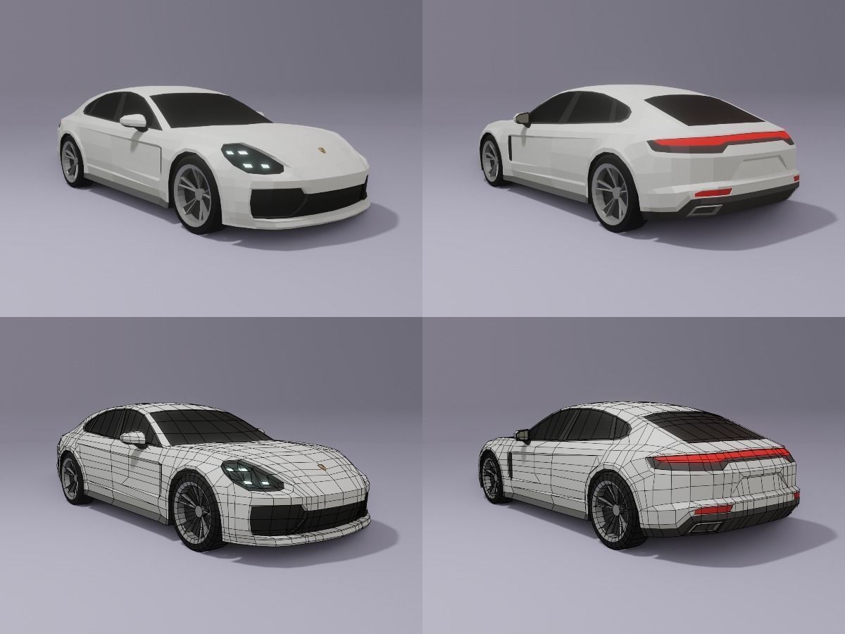 collection of 50 low poly cars 3D models Low-poly 3D model_35